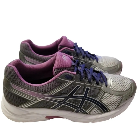 Asics Gel Contend 4 Womens Running Shoes/Sneakers Purple/Blue/Grey Size 8.5 - Picture 3 of 10